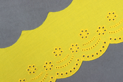 Шитье 100мм Цветы/круги  Желтый - изображение