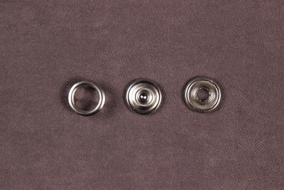 Кнопки пробивные 9,5мм рубашечные/кольцо Никель - изображение
