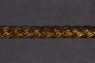Тесьма 10мм Косичка Т.золото - изображение