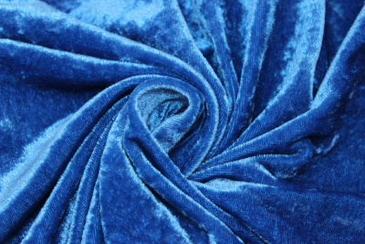 Велюр однотонный Ярко-голубой - изображение