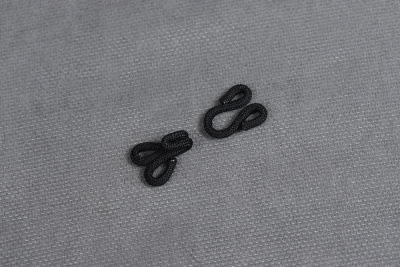 Крючок одёжный обтянутый 24мм Черный - изображение