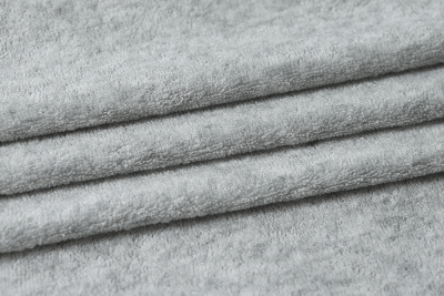 Трикотаж махра меланж Св.серый - изображение
