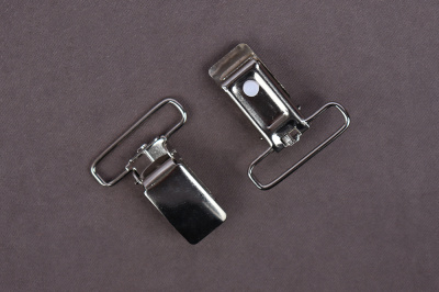 Клипса для подтяжек 20мм гладкая Никель - изображение