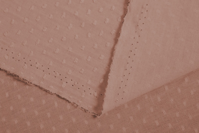 Хлопок вышивка Доби Пыльная роза - изображение