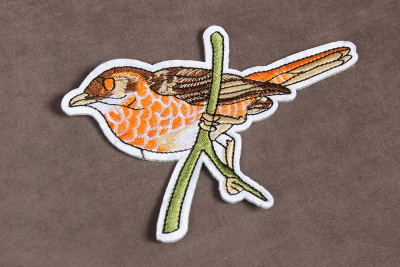 Термоаппликация 90*120мм Птичка Оранжевый - изображение