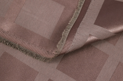 Столовая ткань Журавинка клетка Капучино 1/180601 - изображение