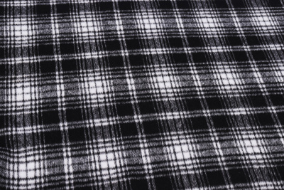 Костюмная 201 250гр/м.кв.Клетка Белый/черный - изображение