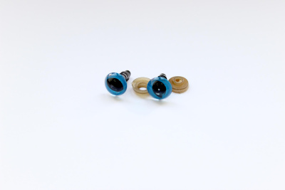 Глаза винтовые 12мм Кошачьи Синий/черный - изображение