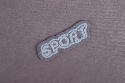 Термоаппликация 38*12мм LА573 Серый - изображение