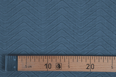 Плательный креш 17079 Зиг-заг Серо-синий - изображение