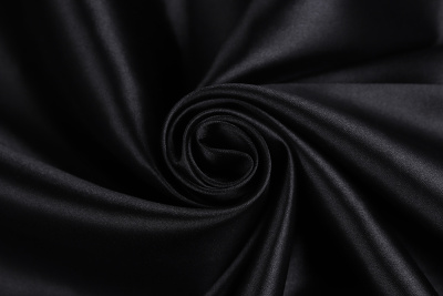 Атлас-стрейч Черный - изображение
