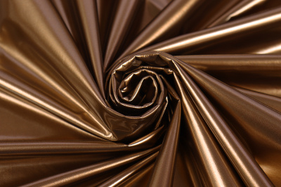 Кожа лаке на флисе Коричневый - изображение