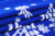 Мех ИТЖФ2 712 Синий с белыми снежинками
