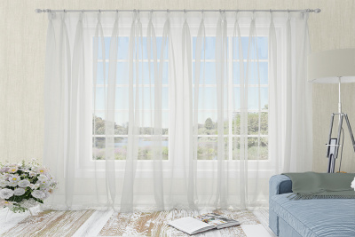 Вуаль однотонная Белый ПРЕМИУМ - изображение