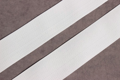 Тесьма эластичная 40мм Стандарт Белый - изображение