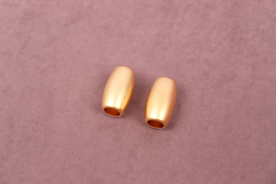 Концевик 10мм для шнура Бочонок  Матовое золото - изображение