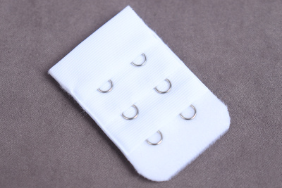 Застежка для бюстгальтера 30мм 3ряда 2крючка Белый - изображение