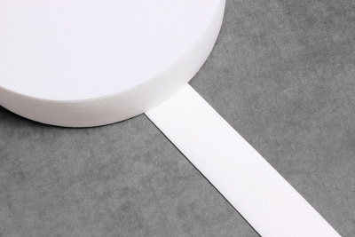 Тесьма эластичная 35мм Стандарт Белый - изображение