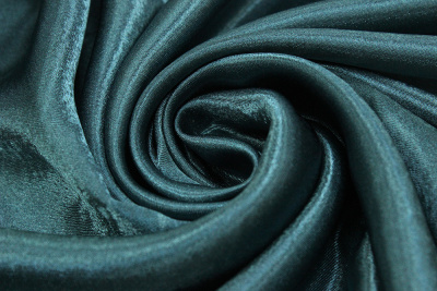 Креп-сатин однотонный Морская волна - изображение