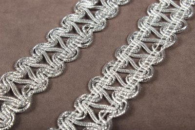 Тесьма 22мм плетеная Серебро - изображение