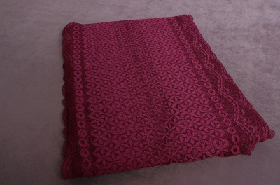 Кружево 250мм эластичное Т.Красный 1376 - изображение