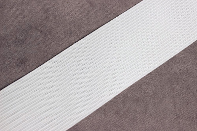 Тесьма эластичная 40мм Стандарт Белый - изображение