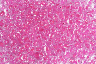 Бисер 6/0 прозрачный Розовый - изображение
