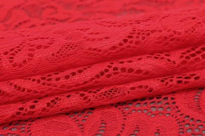 Гипюр-стрейч Красный - изображение