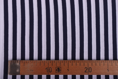 Кулирная гладь Тельняшка т.синий/белый - изображение