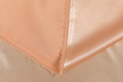 Атлас однотонный 0017 Йоко-йоко Ярко-персиковый - изображение