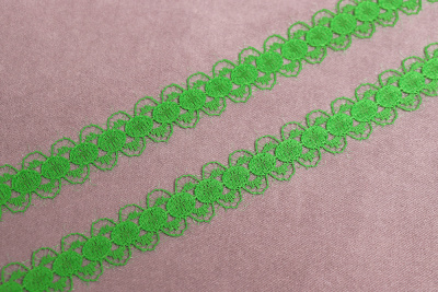 Кружево нейлон 15мм Зеленый - изображение