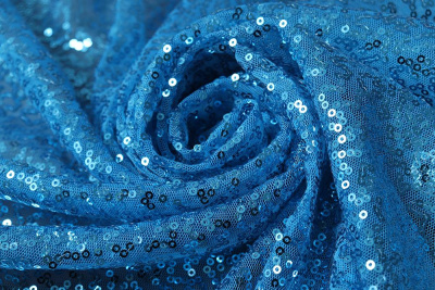 Пайетки на сетке Бирюзовый - изображение