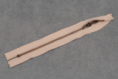 Молния 18см металл Джинс Т5 Бежевый/Антик - изображение