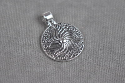 Этническое украшение 25*32мм подвеска m2246 Серебро - изображение