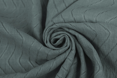 Плательный креш 17079 Зиг-заг Пыльно-зеленый - изображение