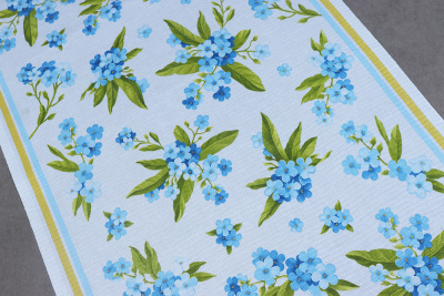Полотно вафельное Тейково Незабудки - изображение