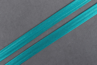 Атласная косая бейка 15мм Бирюзовый 118 - изображение