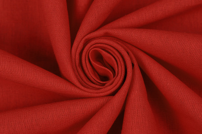 Хлопок лён гл/кр П-25 Красный - изображение