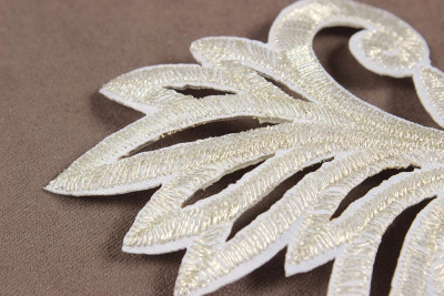 Термоаппликация 25*85мм Лист Серебро - изображение