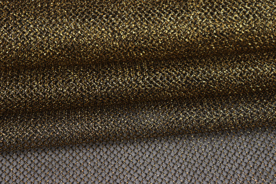 Сетка-люрекс Т.золото/черный - изображение