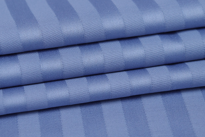 Страйп-сатин 140гр/м.кв.240 Мелкая полоска Голубой 1*1 - изображение