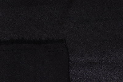 Креп-сатин однотонный Черный - изображение