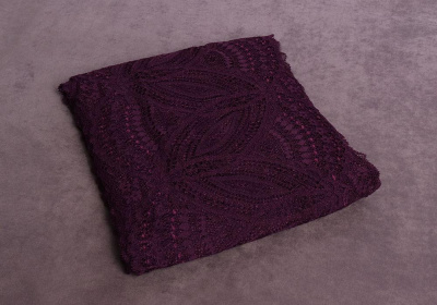 Кружево 235мм эластичное Бордовый 378 - изображение