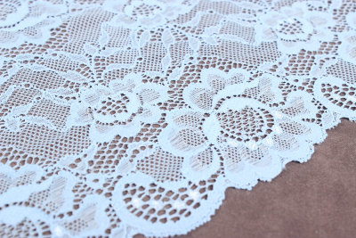 Кружево 160мм эластичное Голубой - изображение