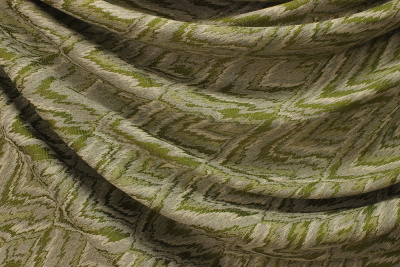 Портьера Зигзаг зеленый - изображение