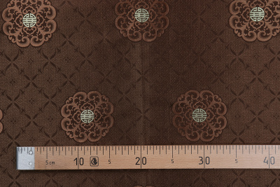 Жаккард монгольский ажурный медальон Шоколад - изображение