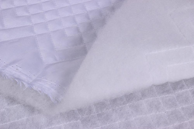 Стежка на капроне нитепрошивная мелкая клетка Белый - изображение