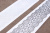 Репсовая лента 40мм Кружево Белый/Серый