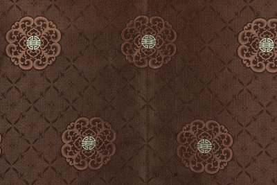Жаккард монгольский ажурный медальон Шоколад - изображение