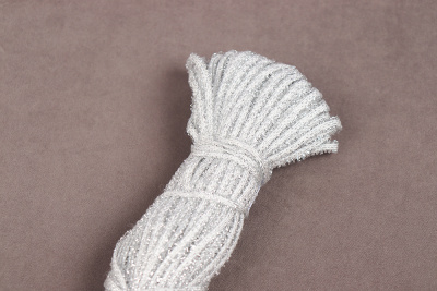 Тесьма металлизированная 5мм сороконожка Серебро - изображение